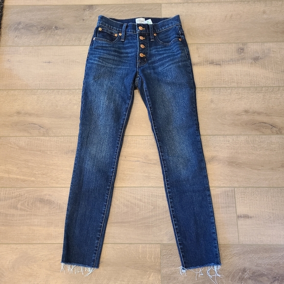 J. Crew 9" High Rise Toothpick Jean Kettle Wash 24 - Picture 3 of 6